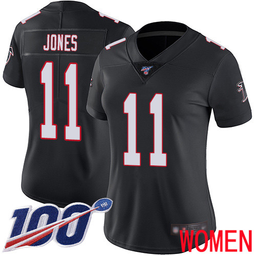 Atlanta Falcons Limited Black Women Julio Jones Alternate Jersey NFL Football #11 100th Season Vapor Untouchable